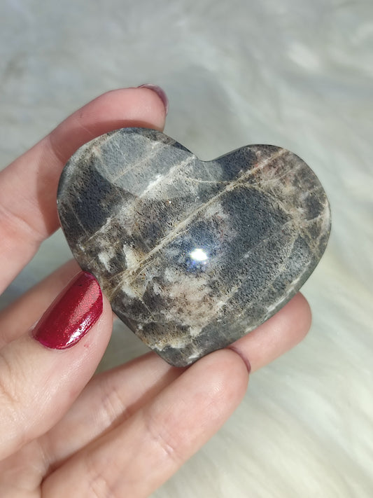 Corazón piedra luna latticce