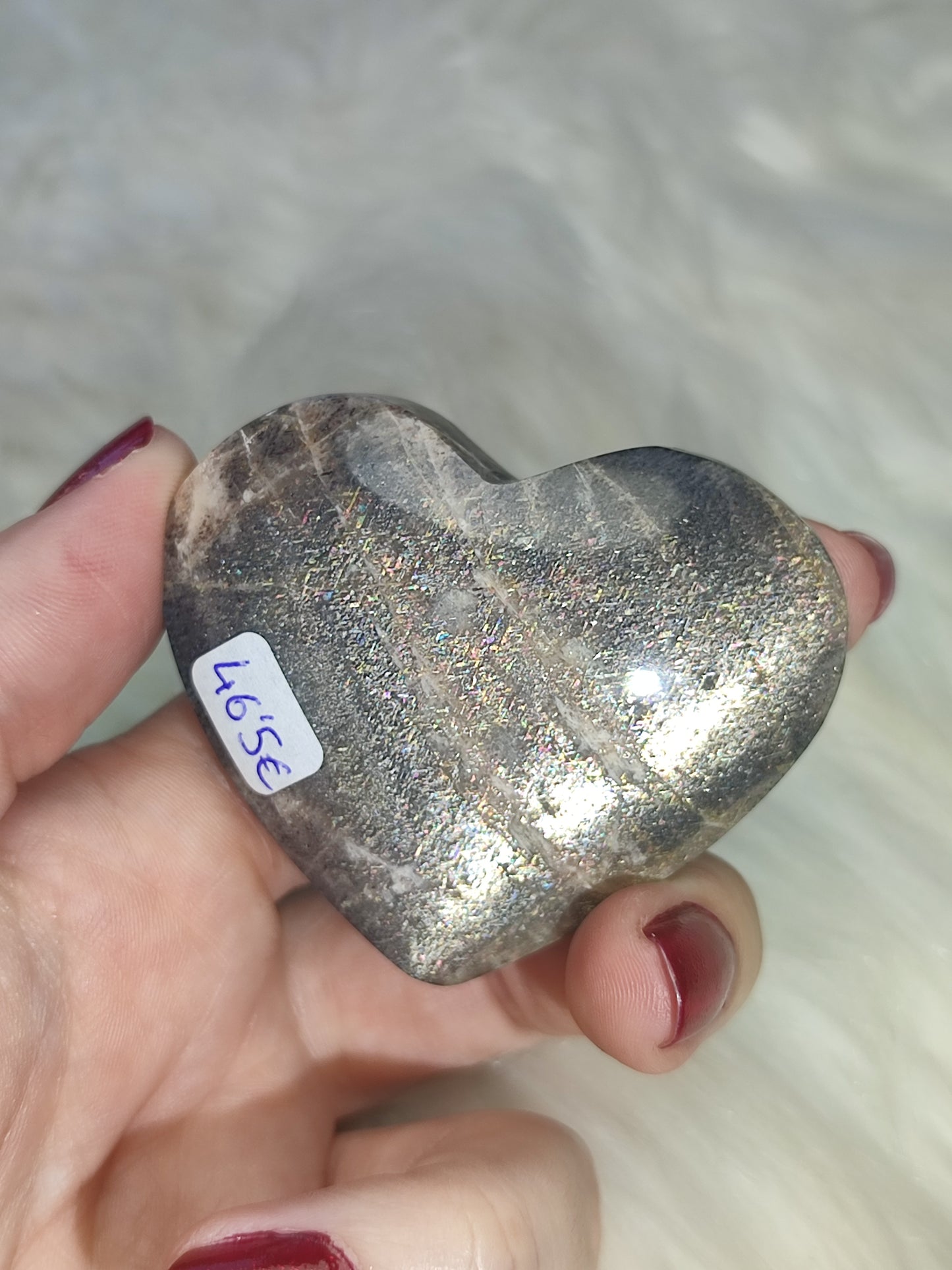 Corazón piedra luna latticce