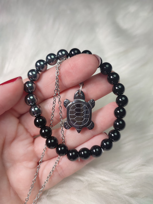 Conjunto hematite y obsidiana n° 41