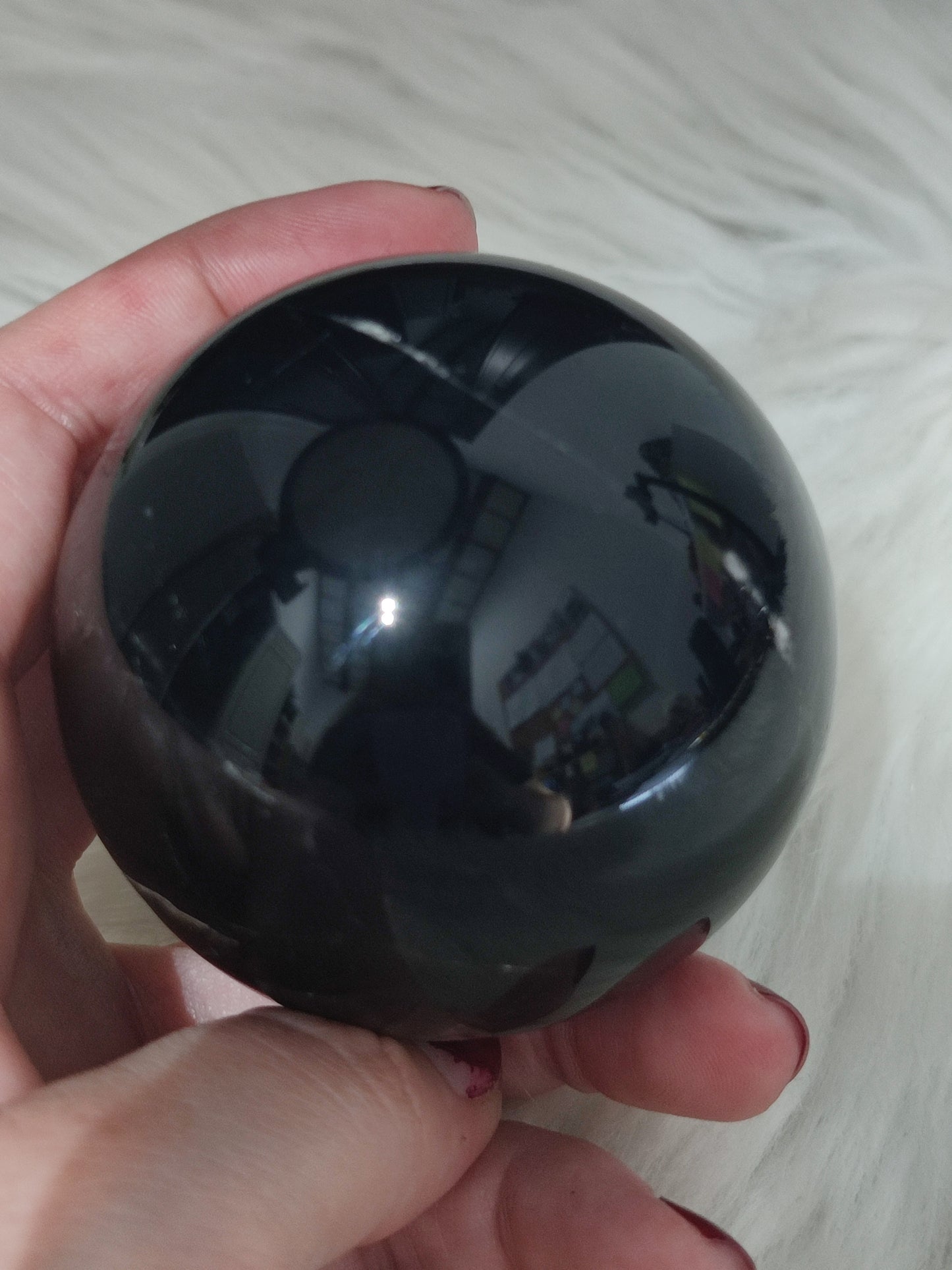 Esfera cuarzo negro con star 358 gramos - ver vídeo