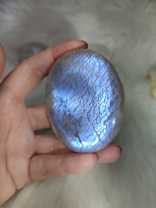 Gran rodado piedra luna y piedra sol flash - Belomorite