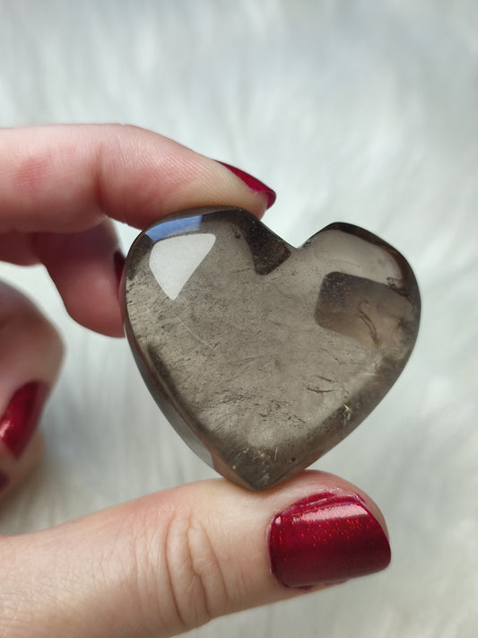 Corazón cuarzo ahumado n°1 ++