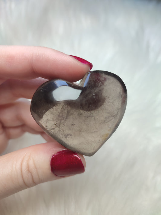Corazón cuarzo ahumado n°2 ++