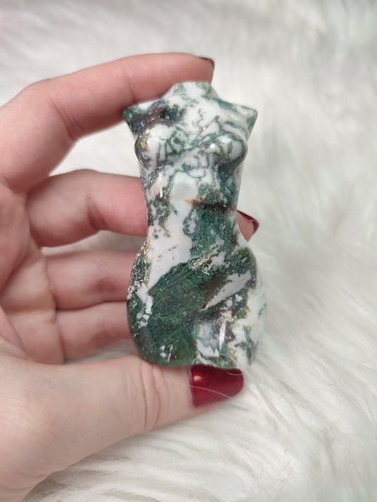 Torso - Busto mujer ágata mix musgo y arbol