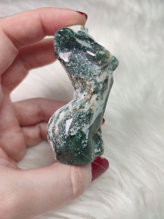 Torso - Busto mujer ágata mix musgo y arbol