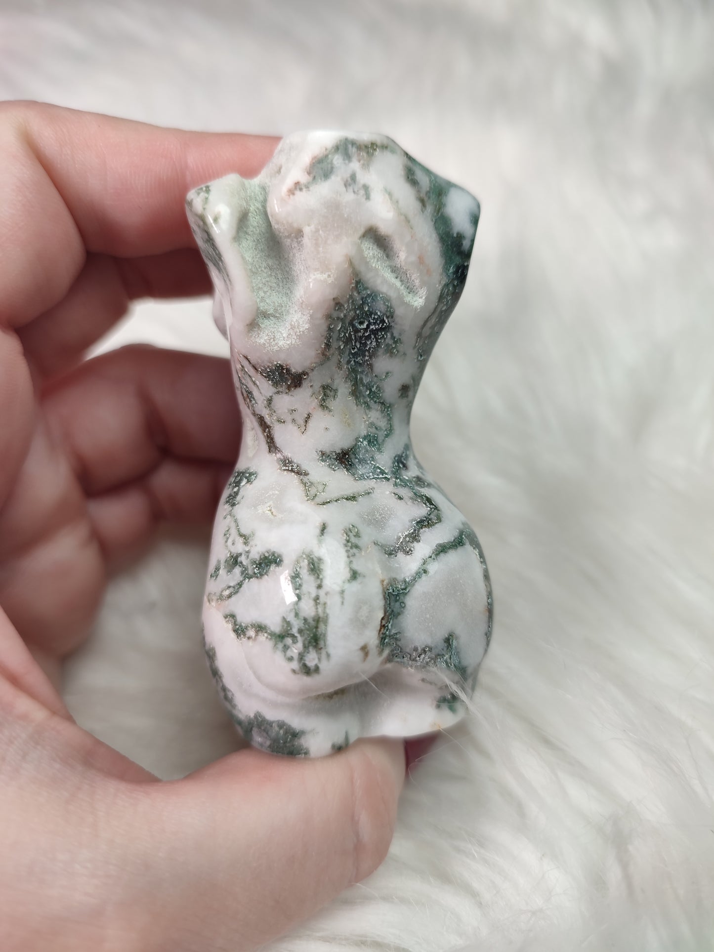 Torso - Busto mujer ágata mix musgo y arbol