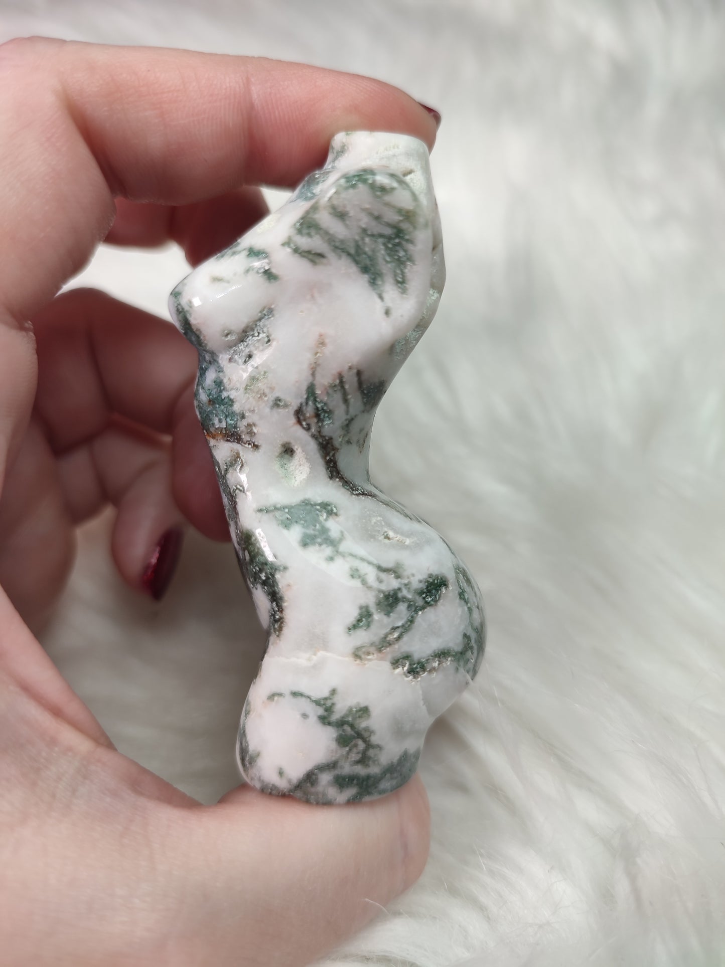 Torso - Busto mujer ágata mix musgo y arbol