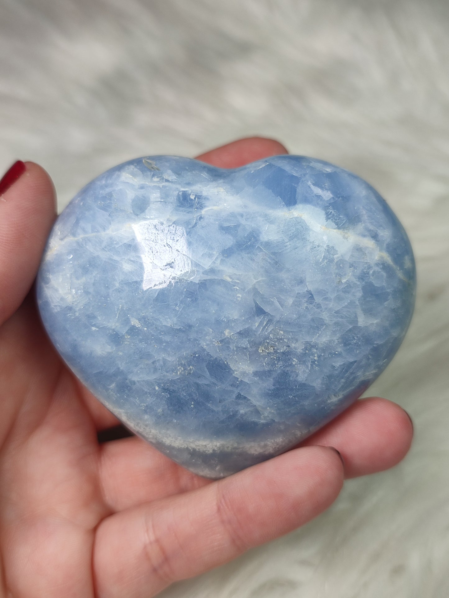 Corazón calcita azul