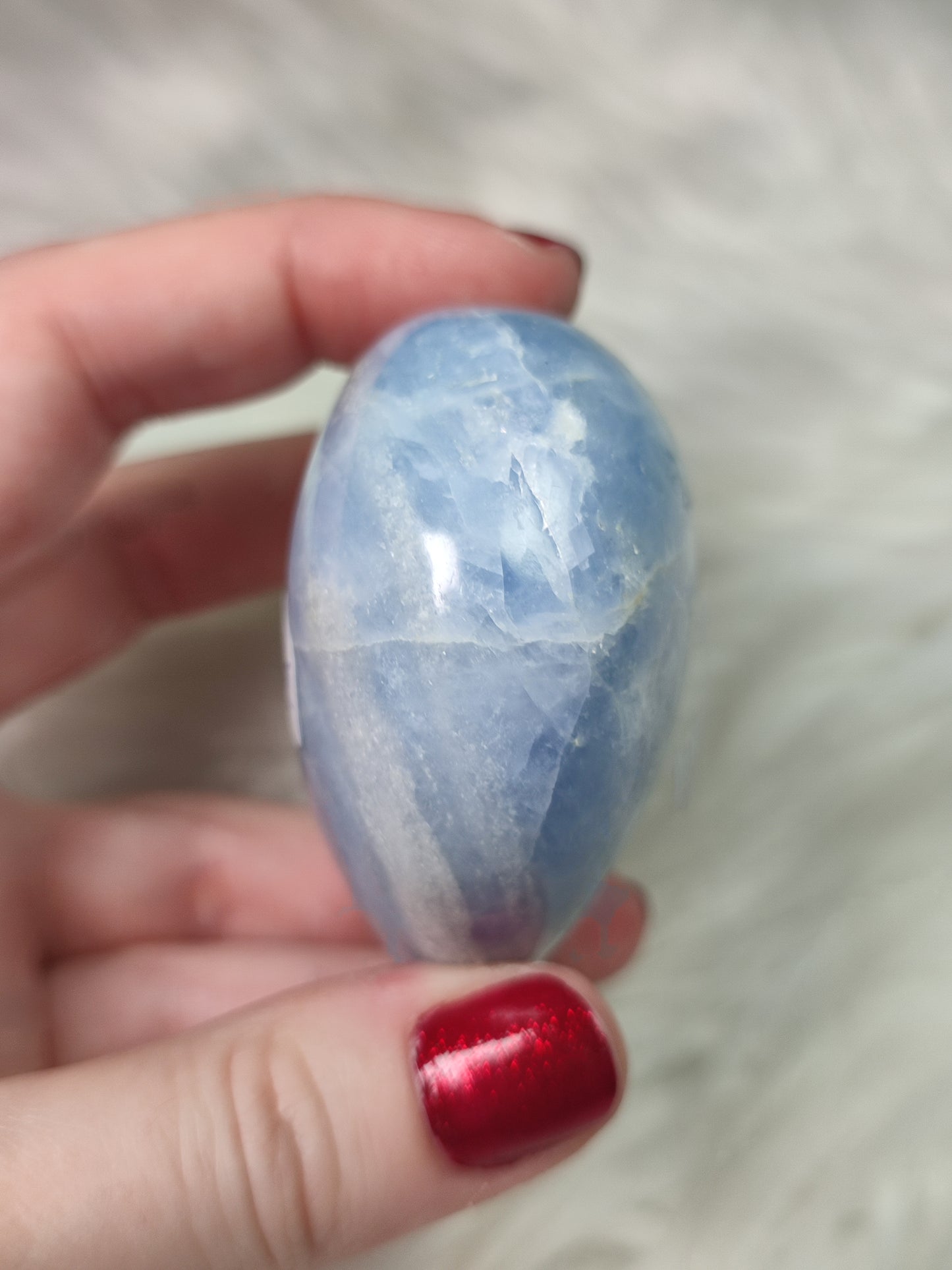 Corazón calcita azul
