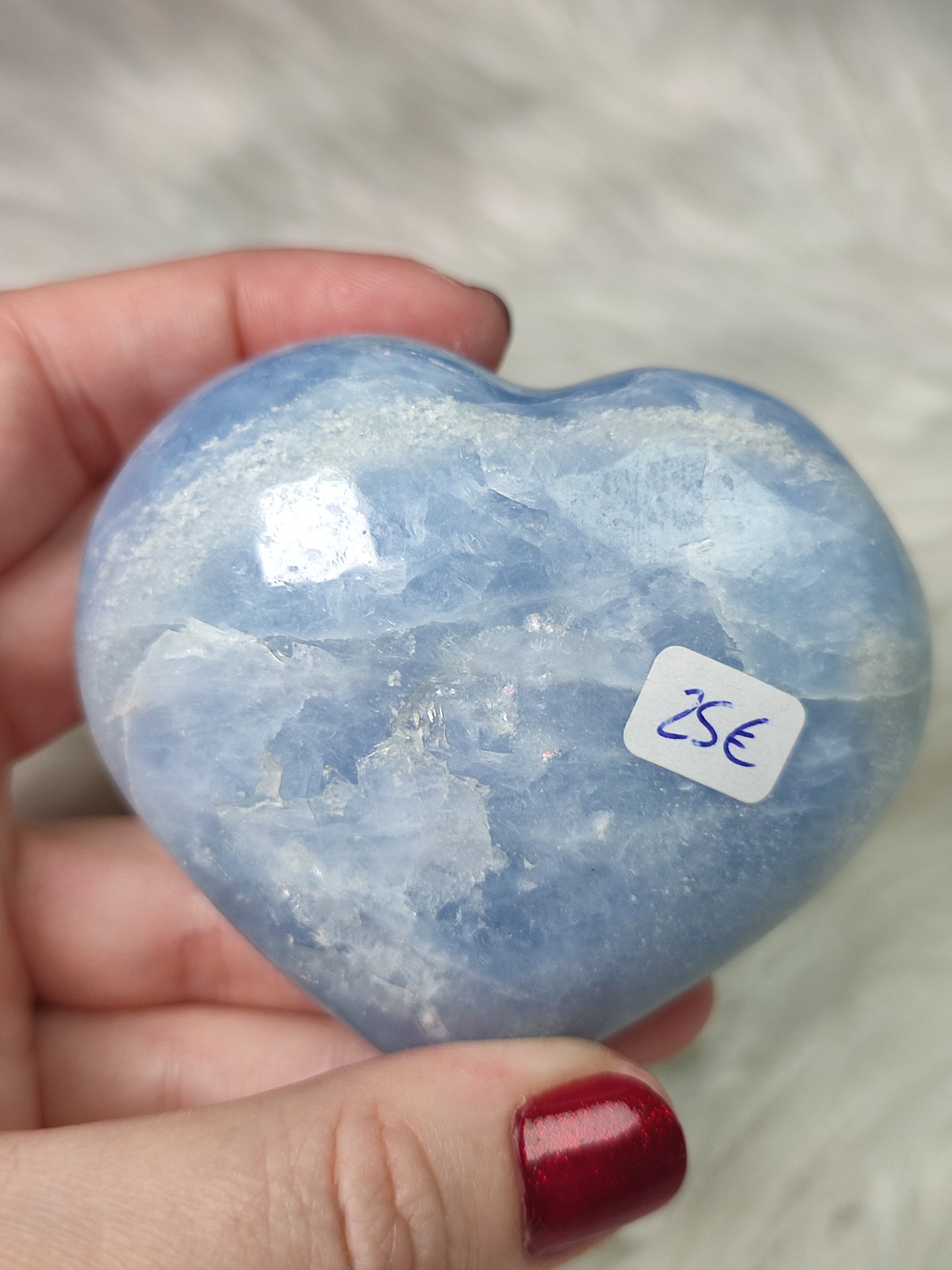 Corazón calcita azul