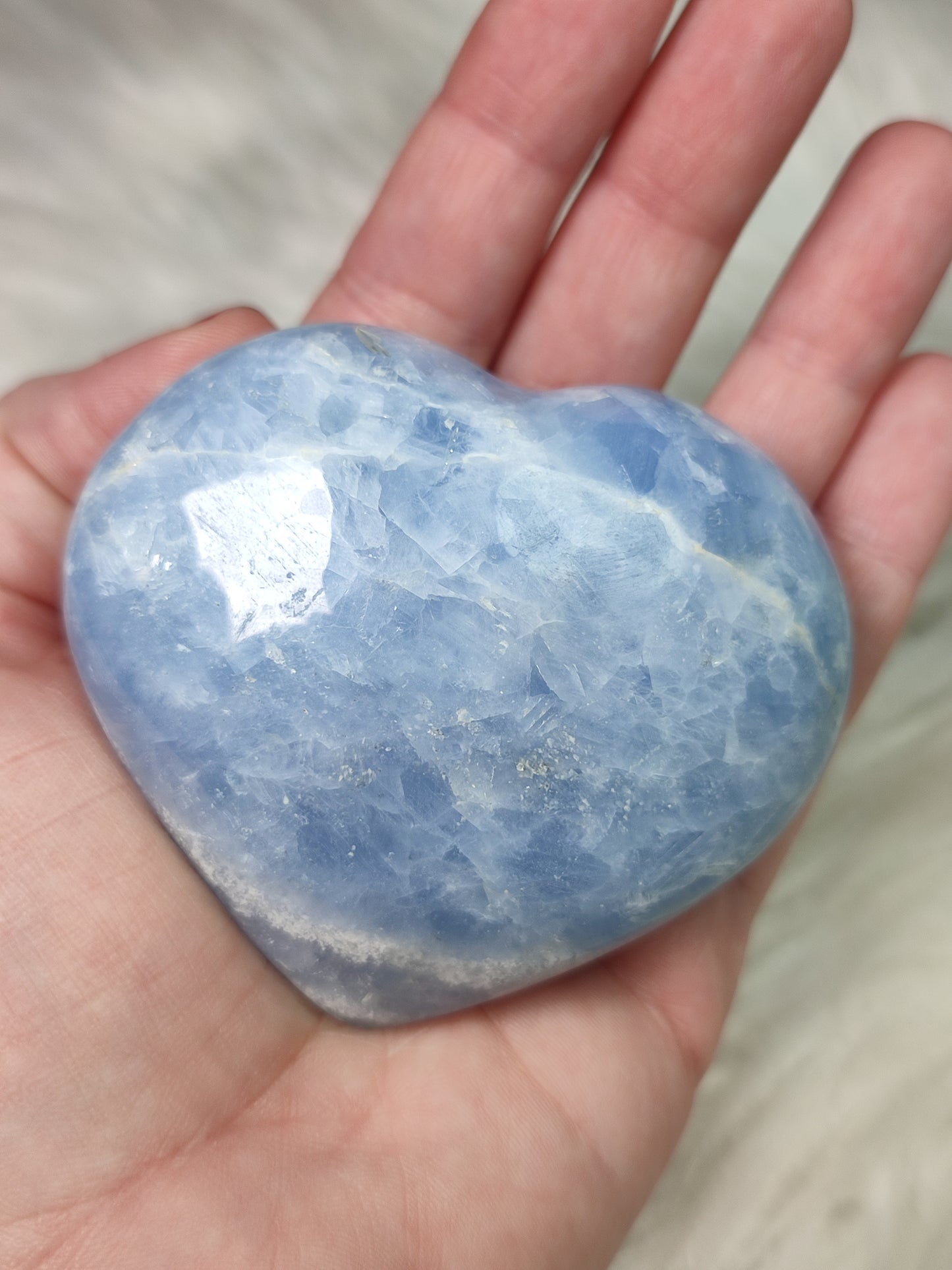 Corazón calcita azul