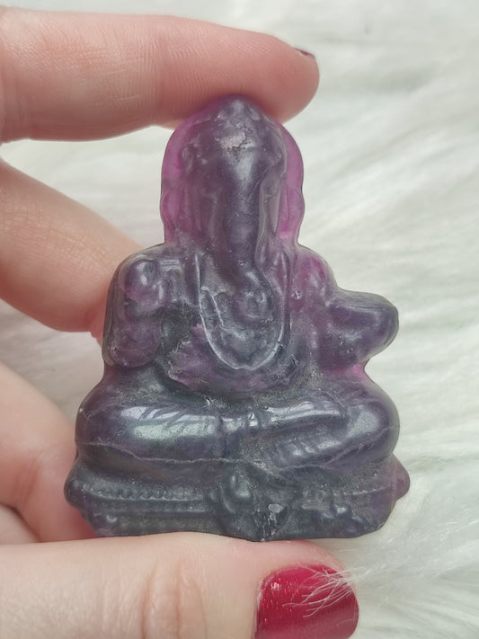 Ganesha flúorita morada
