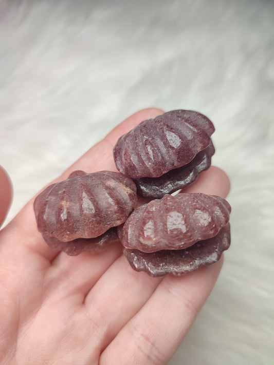 Concha de cuarzo fresa