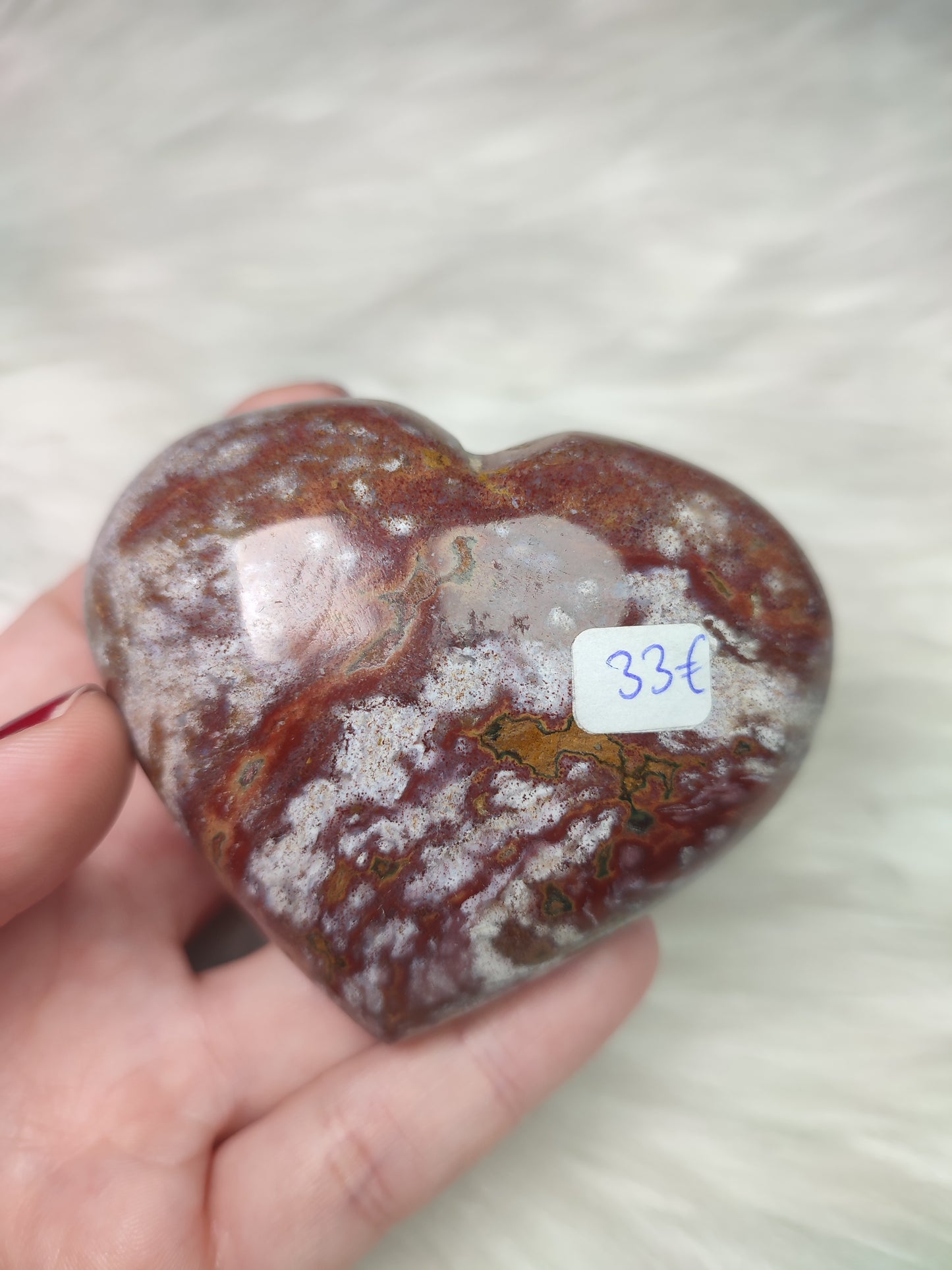 Corazón jaspe océano 207 gramos