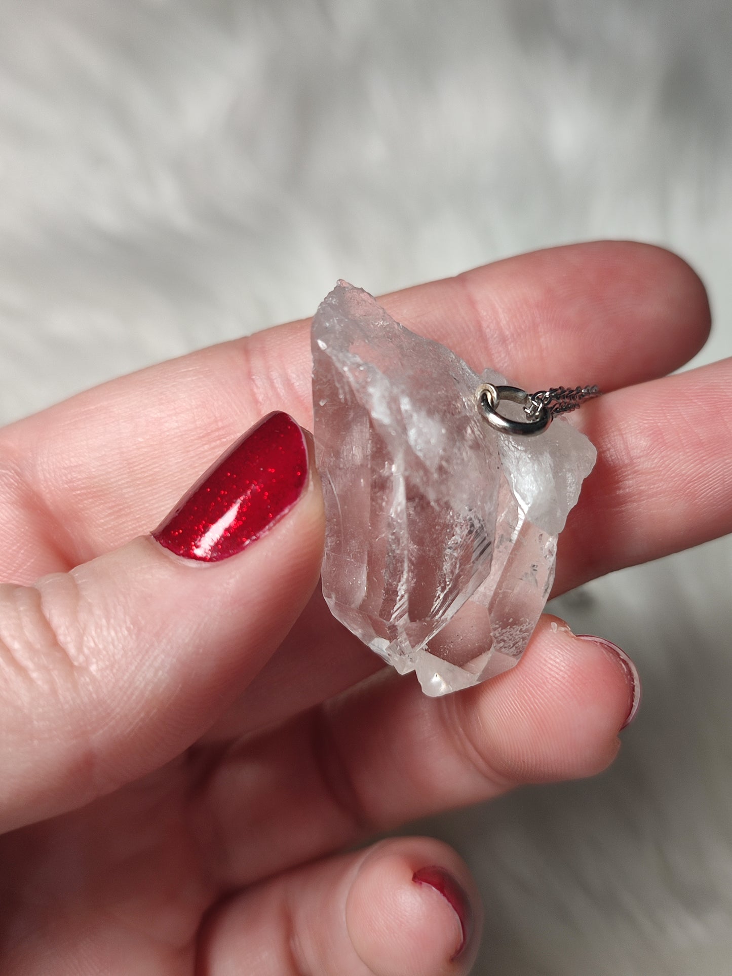 Collar drusa puntas cuarzo cristal n°2