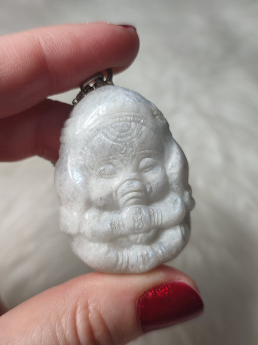 Collar Ganesha de piedra luna n°5