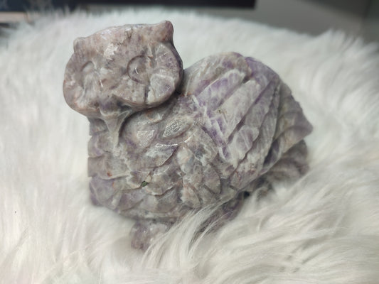 Búho amatista chevron 1027 gramos