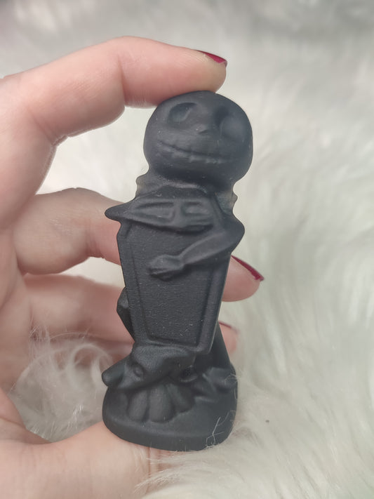 Jack pesadilla antes de navidad tallada en Obsidiana negra