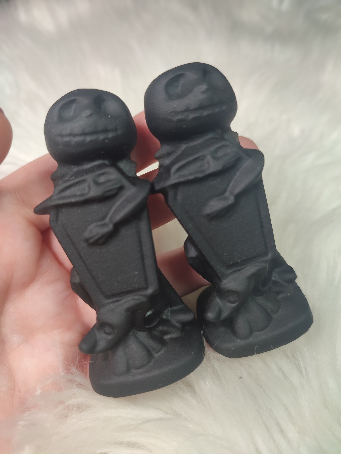 Jack pesadilla antes de navidad tallada en Obsidiana negra