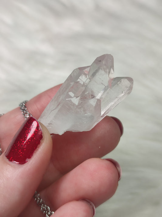 Collar drusa puntas cuarzo cristal n°101