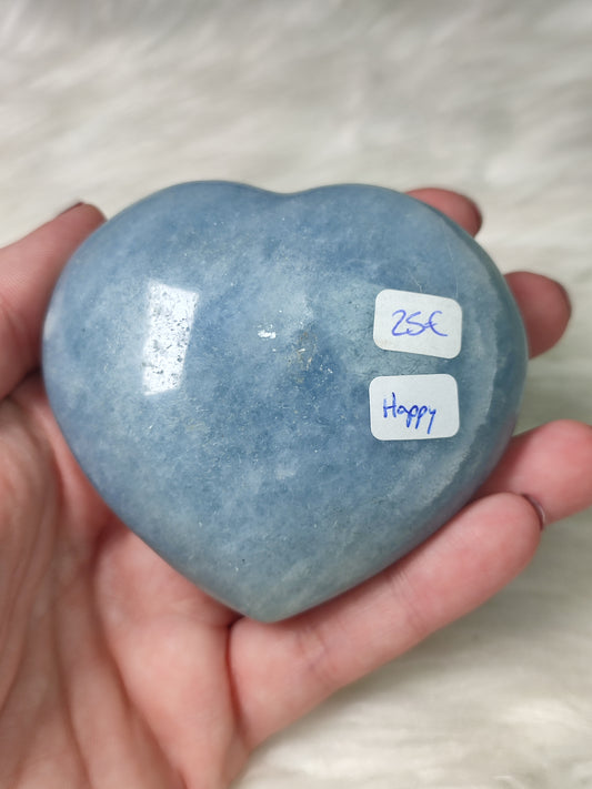 Corazón calcita azul