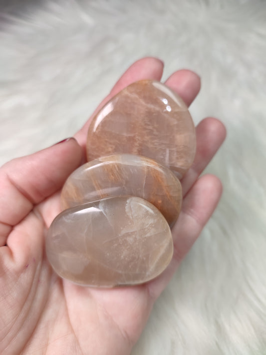 Rodado plano piedra luna melocotón