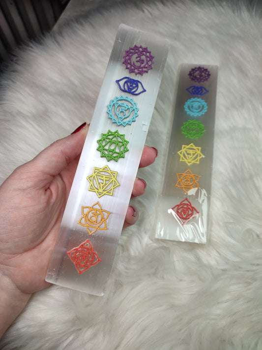 Placa selenita chakras 20,50 cm