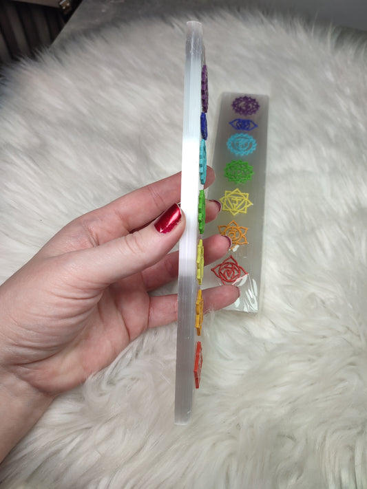 Placa selenita chakras 20,50 cm