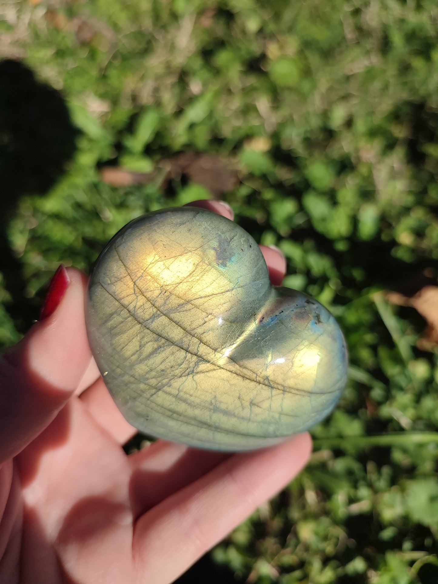 Corazón Labradorita multicolor 167 gramos - VIDEO