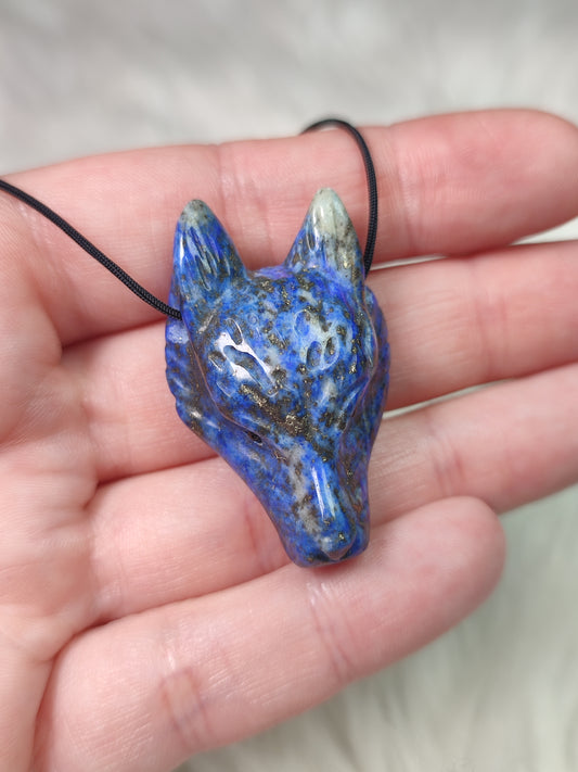 Colgante lobo - Kitsune en lapislázuli