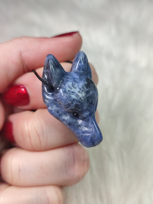 Colgante lobo - Kitsune en sodalita