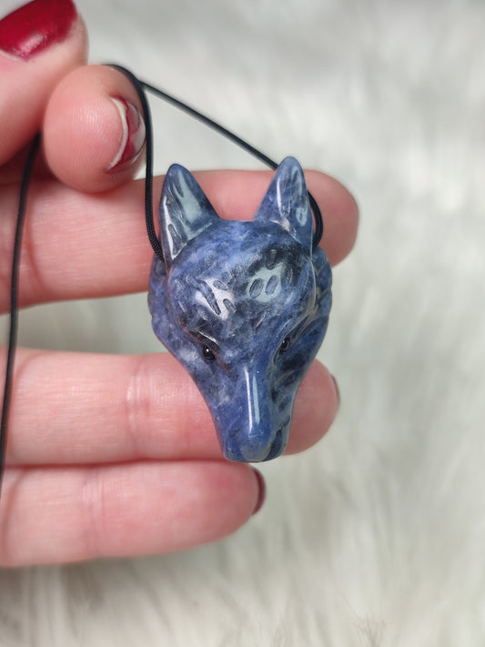 Colgante lobo - Kitsune en sodalita
