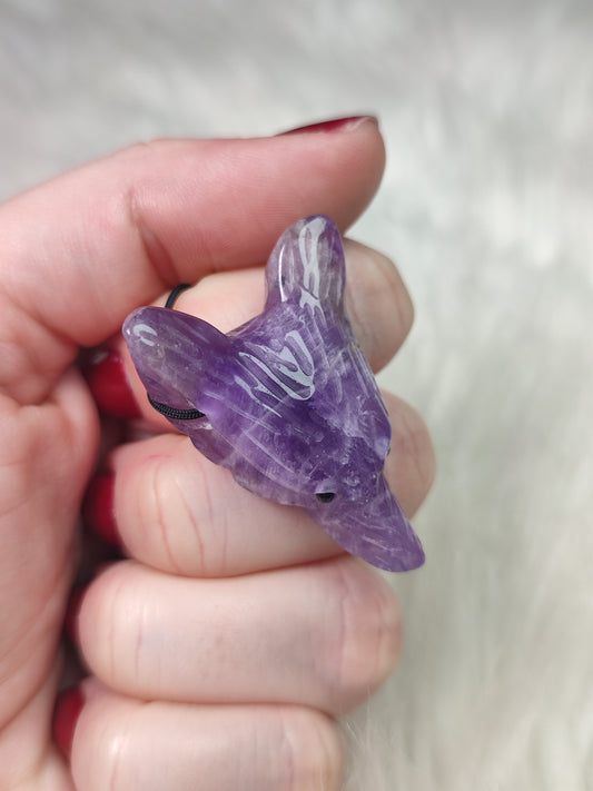 Colgante lobo - Kitsune en amatista