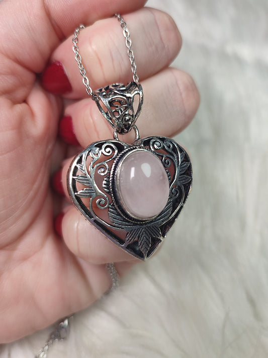 Conjunto baño plata cuarzo rosa n° 14