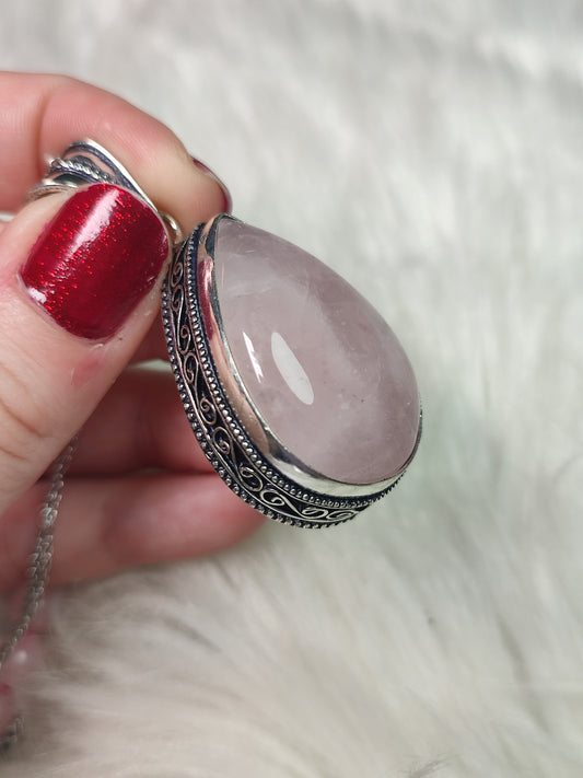 Conjunto baño plata cuarzo rosa n° 13