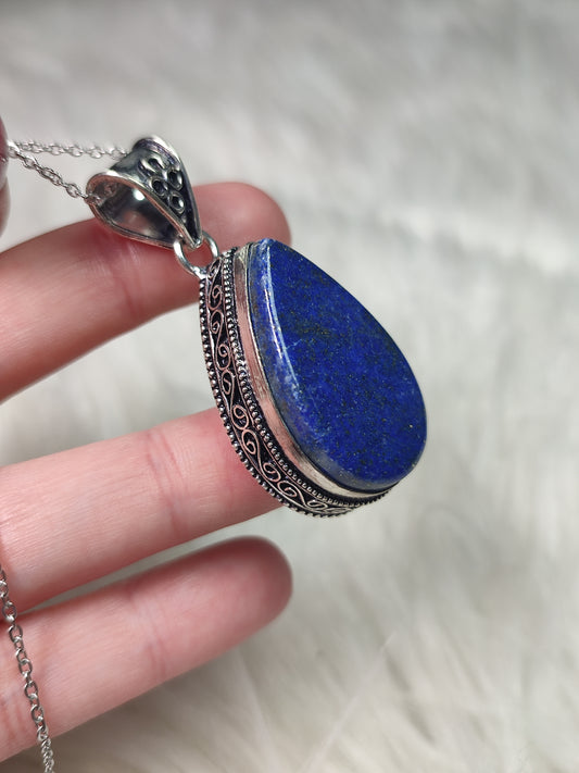 Conjunto baño plata lapislázuli n° 23