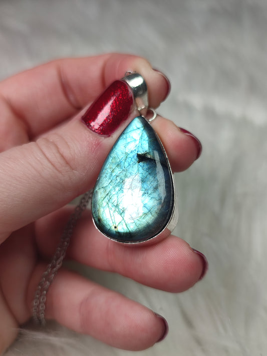 Conjunto baño plata Labradorita n° 20