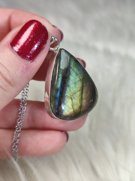 Conjunto baño plata Labradorita n° 19