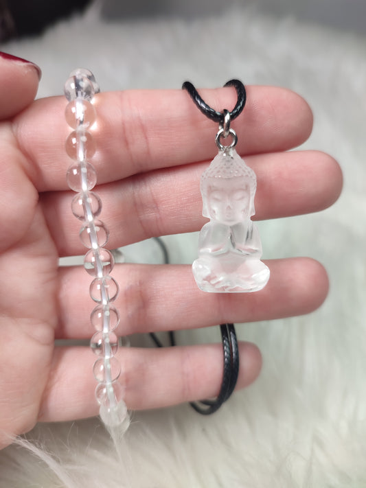 Conjunto cuarzo con buda y pulsera