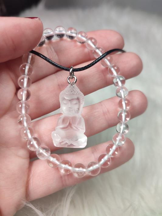 Conjunto cuarzo con buda y pulsera