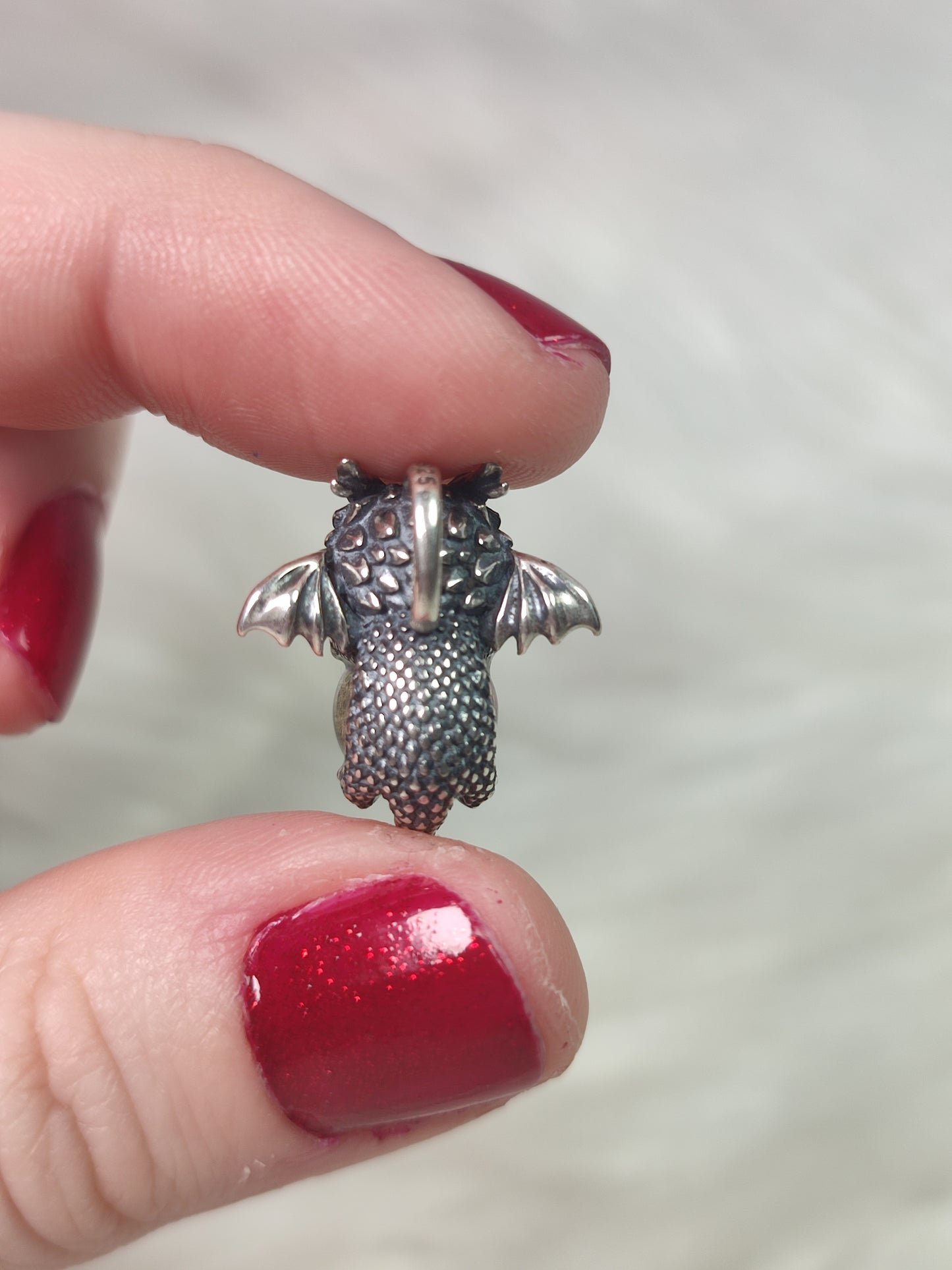 Colgante plata de ley 925 con labradorita - Dragón bebé 112