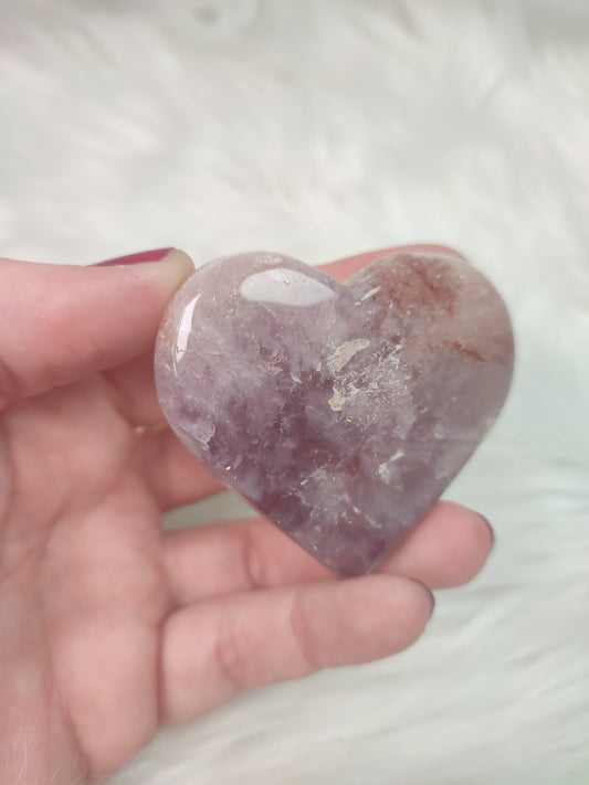 Corazón amatista rosa y morada n° 190