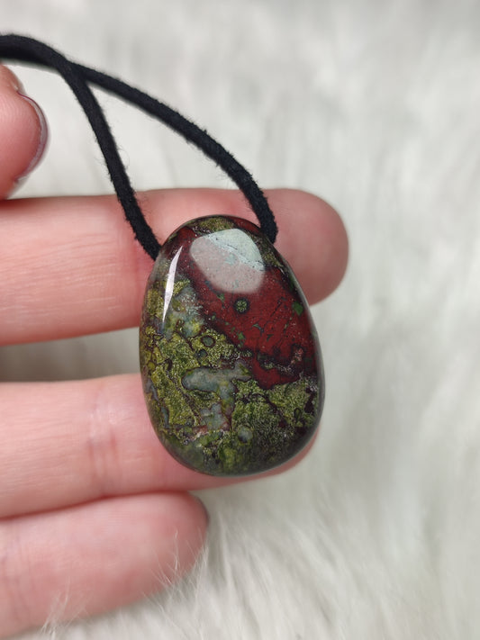 Collar jaspe sangre de dragón - Perita - Caramelito