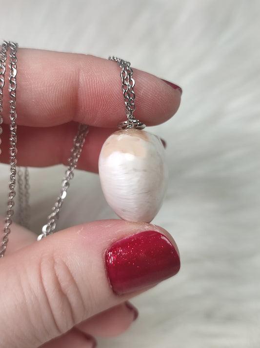 Colgante acero con corazón escolecita n° 30