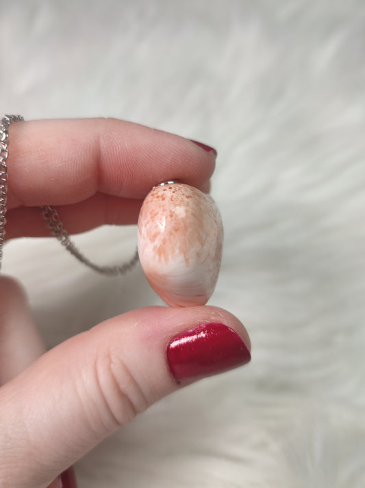 Colgante acero con corazón escolecita n° 28