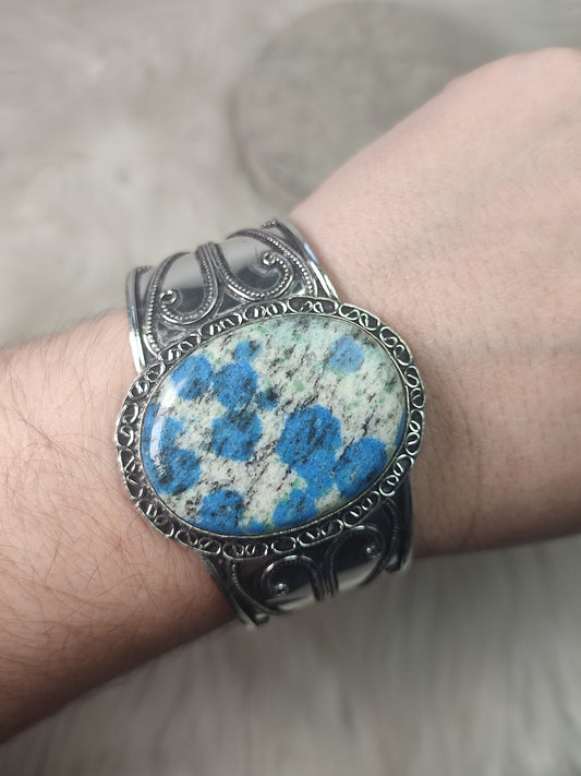 Brazalete baño de plata con k2