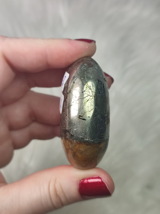 Rodado pirita con cuarzo sanador - N° 278