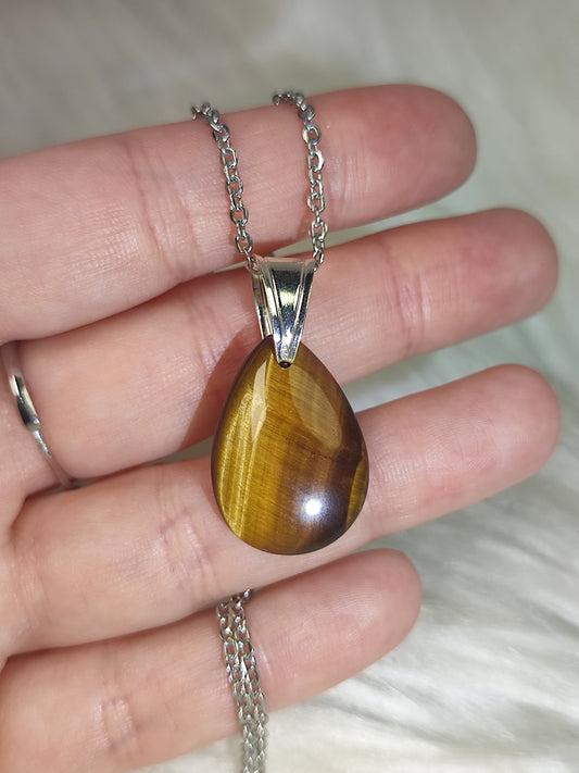 Colgante gota plata 925 - varios minerales