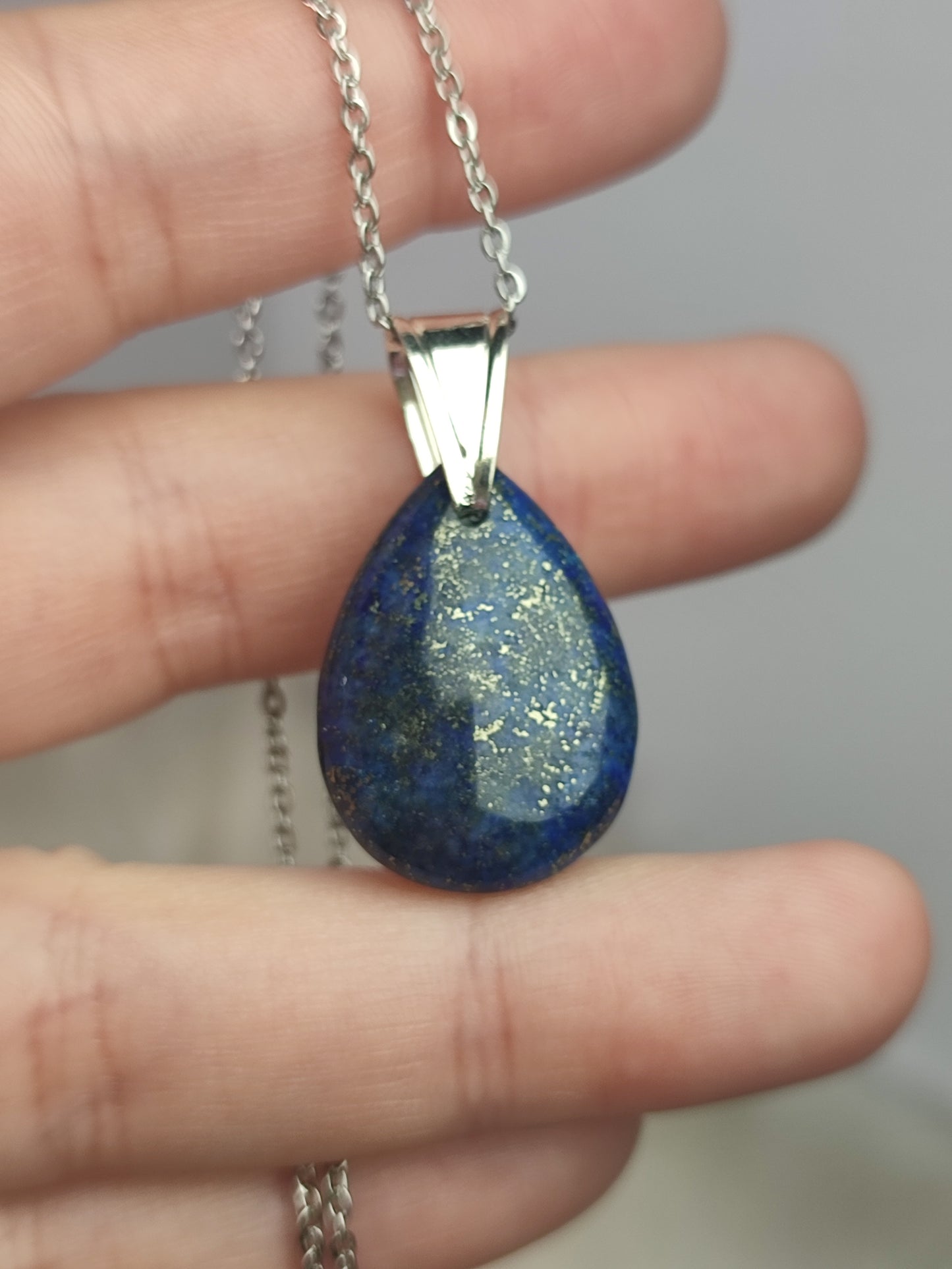 Colgante gota plata 925 - varios minerales
