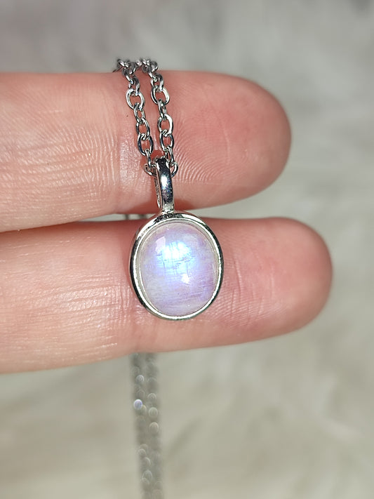 Colgante plata 925 y piedra luna n° 104